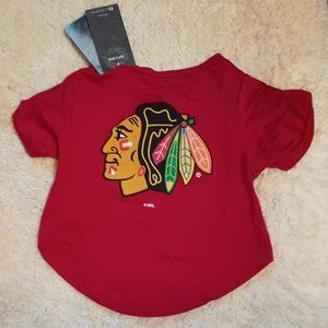 NWT ~ Officially Licensed Chicago Blackhawks Dog Jersey (Size: Medium)